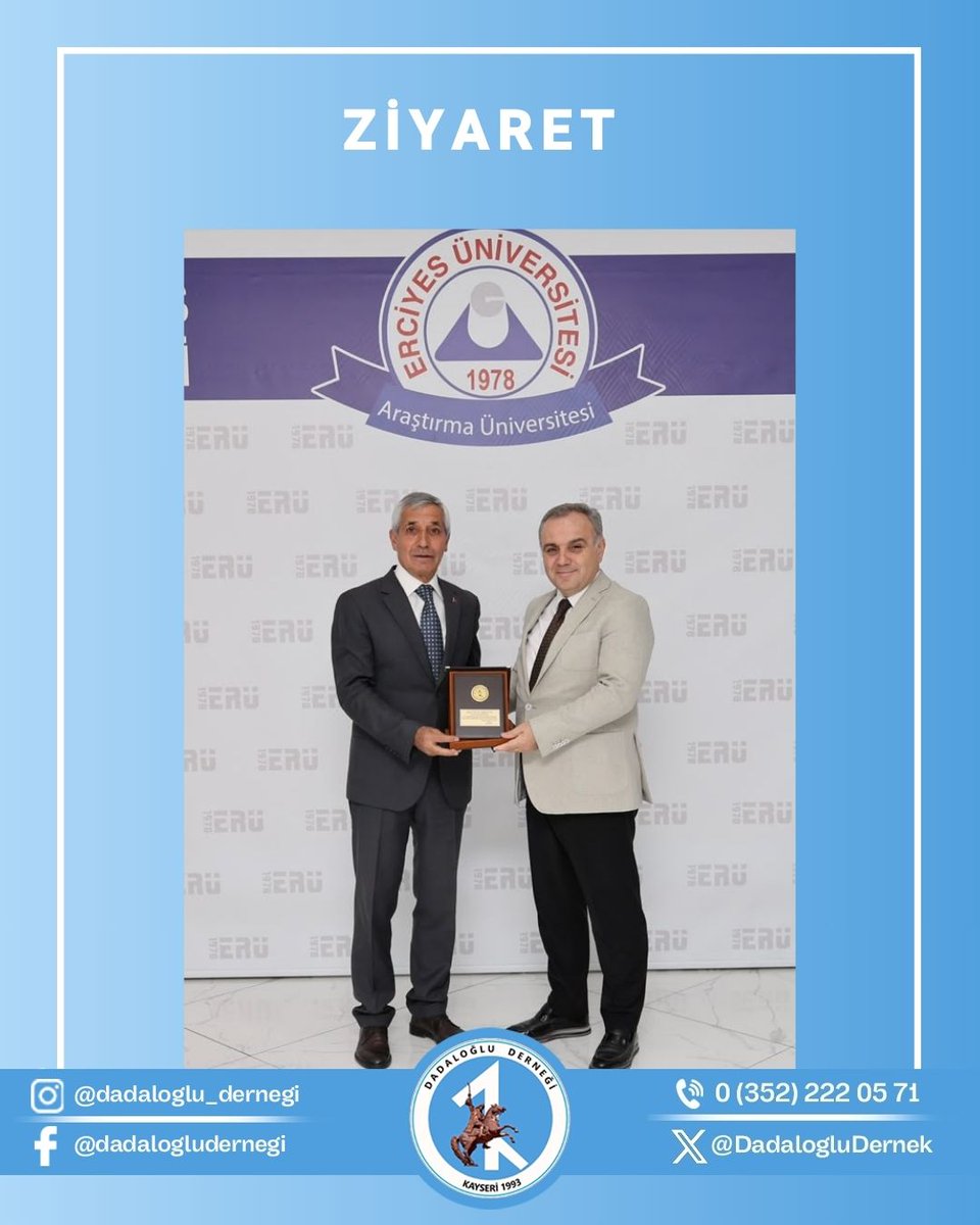 DadalogluDernek's tweet photo. Dadaloğlu Derneğimizce 01–02 Ağustos 2026 tarihlerinde düzenlenen Dadaloğlu AVŞAR Kültür ve Sanat Şenliklerimiz kapsamında; Erciyes Üniversitesindeki bilimsel panelimize ve Recep Tayyip Erdoğan Millet Bahçesindeki kültür şenliğimize katılım ve katkıları dolayısıyla https://t.co/iT4dSy8SRO