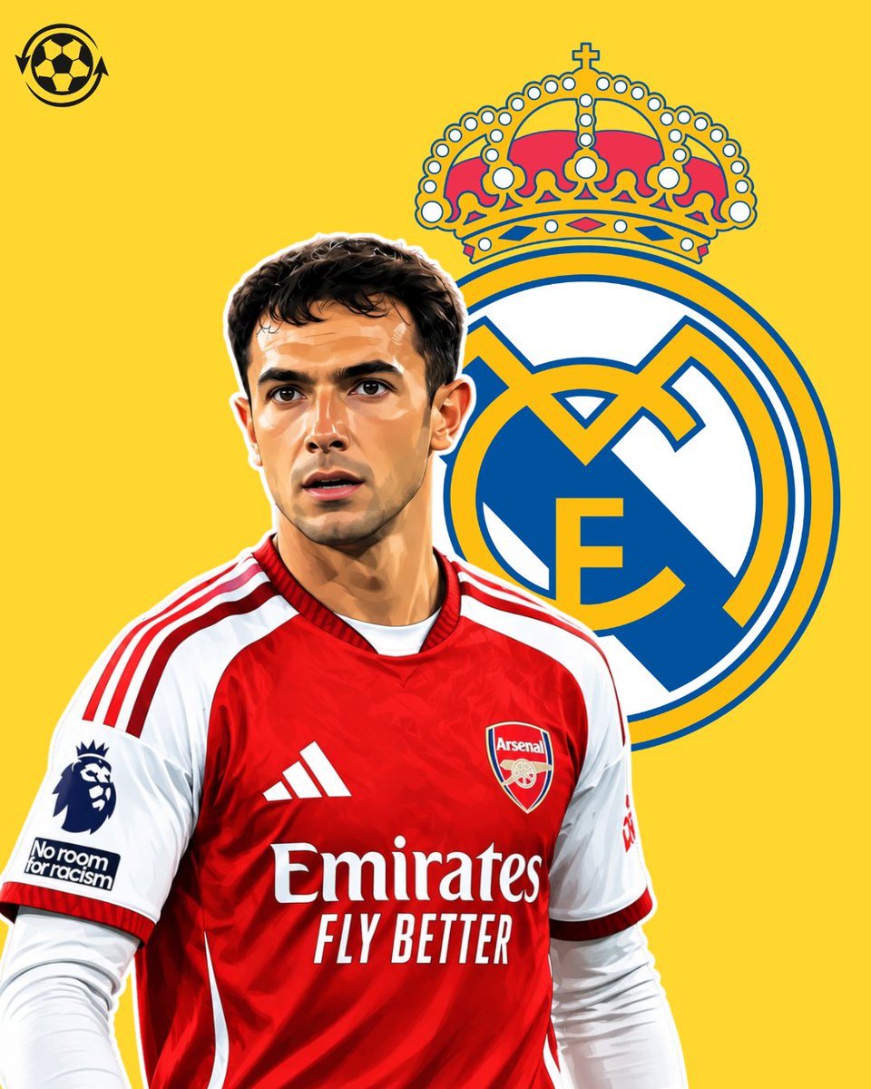 DeadlineDayLive's tweet photo. 🚨 Arsenal have no intention of selling 27-year-old Spanish midfielder Martín Zubimendi in January with Real Madrid are knocking at the door.

Zubimendi played right-back in the League Cup against Ipswich Town - his only start of the season so far. 

(Source: Football Insider) https://t.co/Bkfa5C9h8C