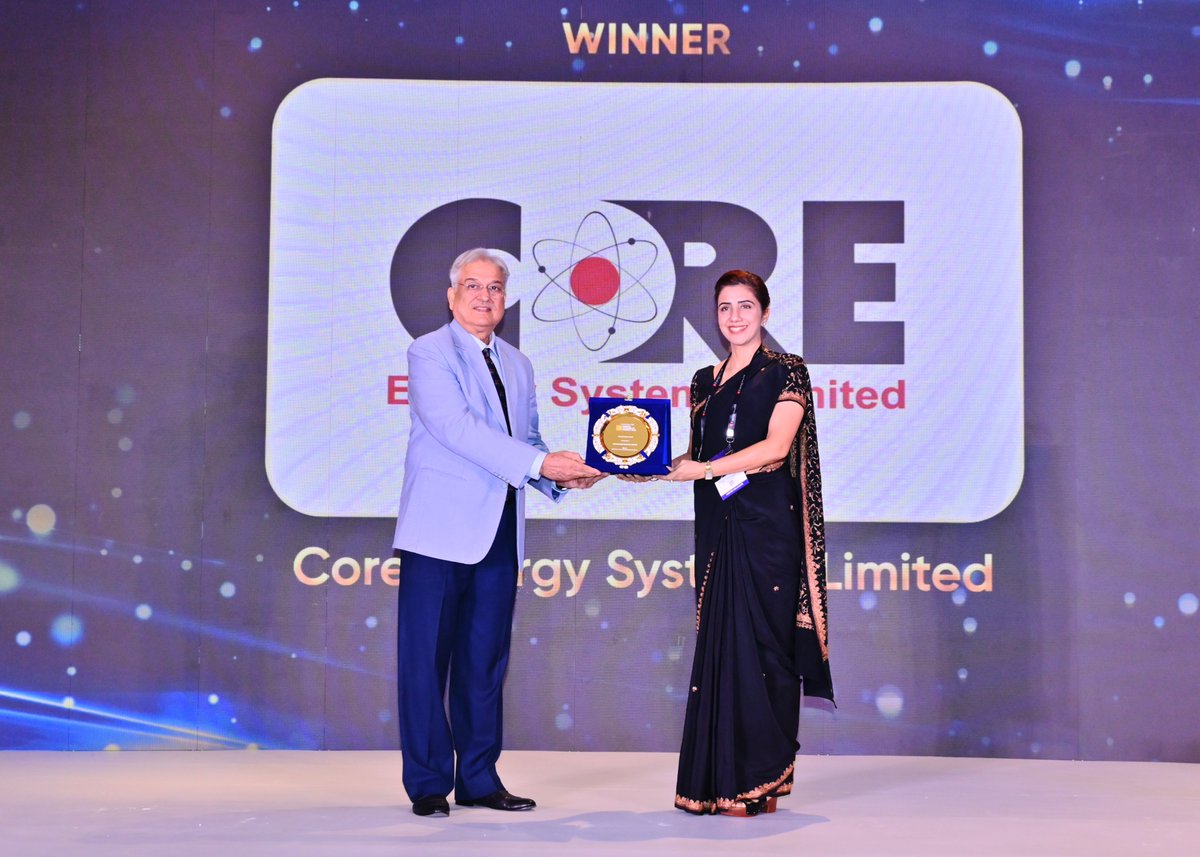 CoreEnergySys's tweet photo. CORE Energy Systems Limited (@CoreEnergySys)  has been honoured with the Energy Project Award at The Economic Times Energy Leadership Awards 2026.

We thank @ETEnergyWorld and the jury for this honour.

Advancing indigenous engineering for Viksit Bharat.
#COREEnergy #EnergyProjectAward #ViksitBharat