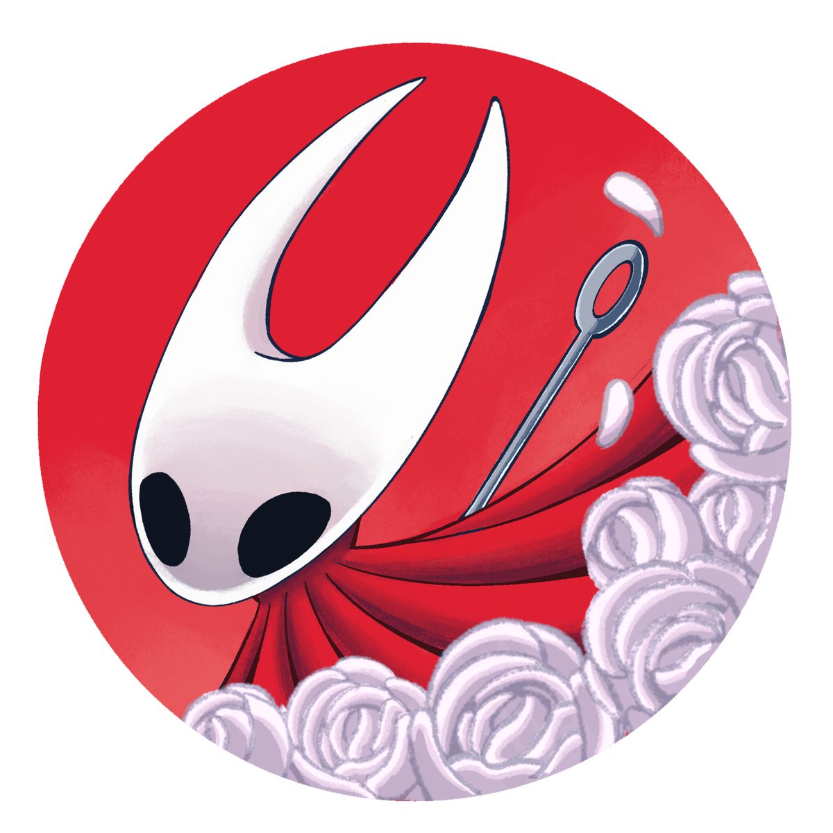 GooseMakesArt's tweet photo. Old Hornet and Lace pin design for a school project that din’t ended up happening
#silksong #hollowknight https://t.co/7m3dAFCYmS