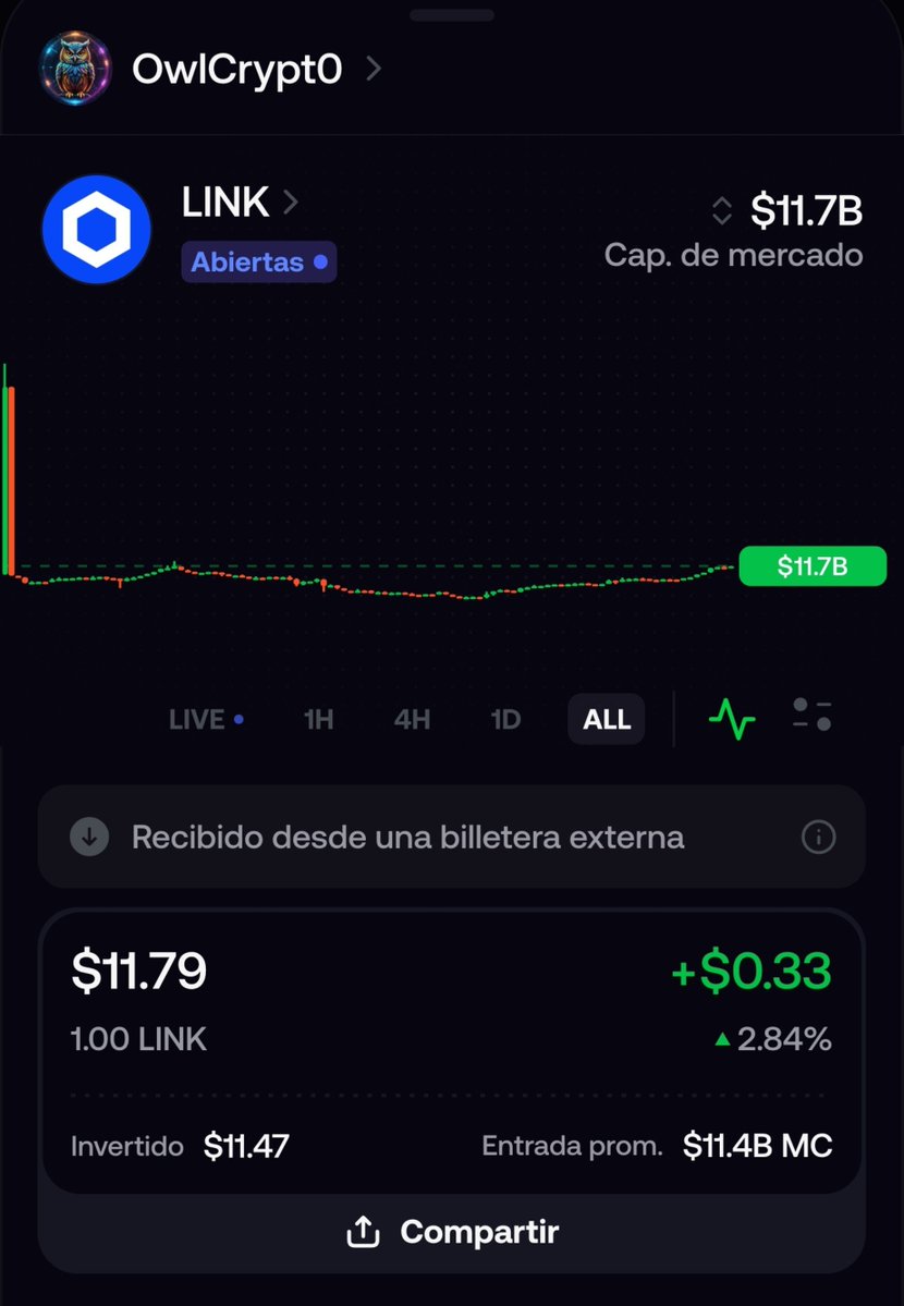 OwlCrypt0's tweet photo. $MARINE I get paid in Link just for holding, it's crazy https://t.co/drGbsYukCg