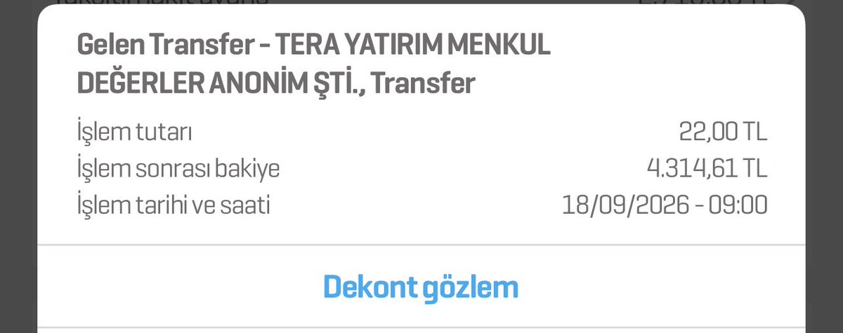 tutankamon9999's tweet photo. @ataberkinvest @terayatirim İçerde 40 liram varmış 19 işlem ücreti aldı kalanı alabildim. Hiç trade yapmamıştım Tera üzerinden sanırım ondan alabildim 😁 https://t.co/u2rqgTlteZ