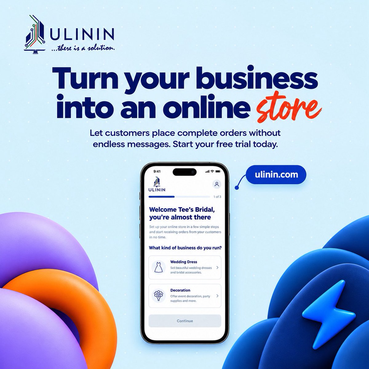 official_ulinin's tweet photo. Still taking orders via DM? It's time to level up.
Turn your business into a real online store with ULININ. Let customers order, pay and checkout without the endless "how much?" messages.

#onlinestore #mobileappdevelopment #ecommerce https://t.co/vhilr92tcZ