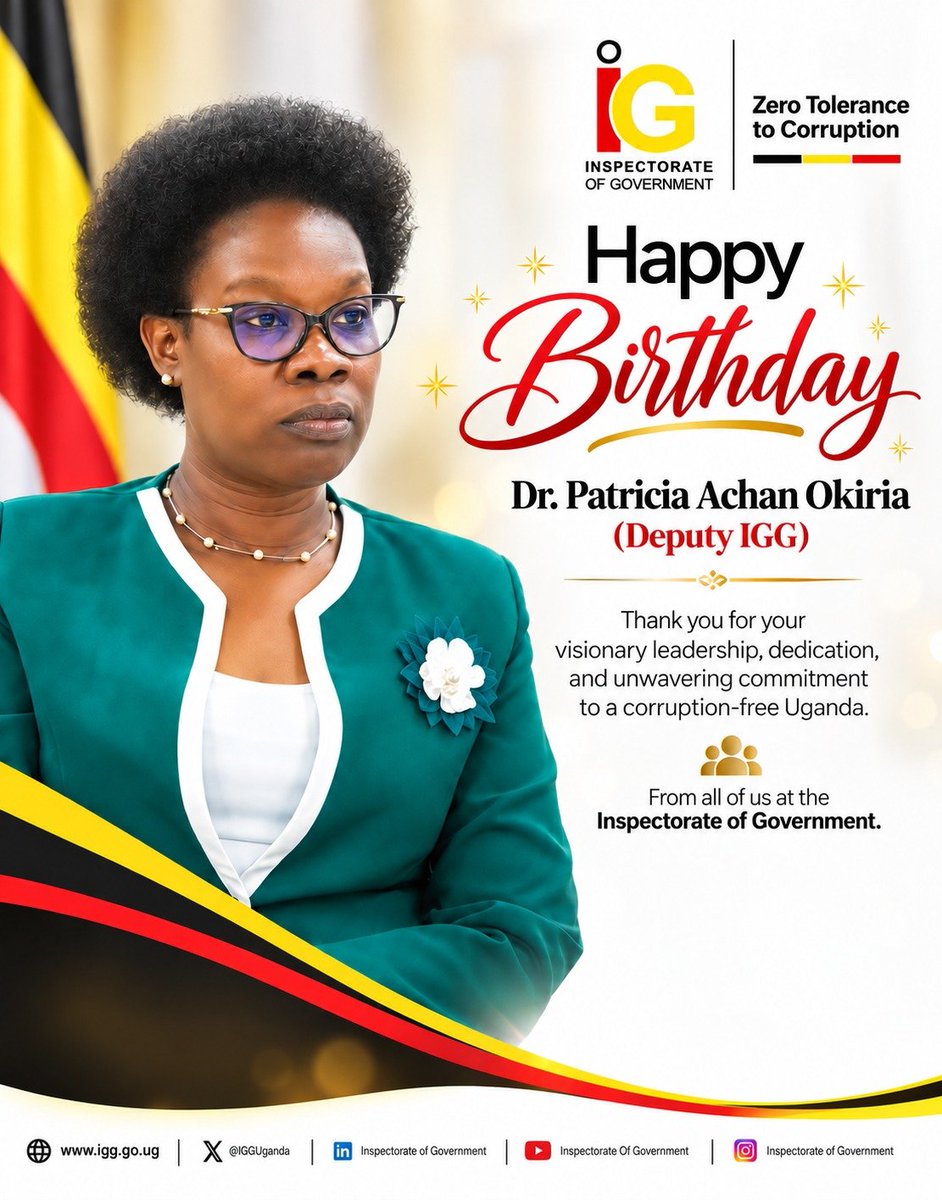 DrOkiria's tweet photo. Today, I celebrate the gift of life with a heart full of gratitude.

I am thankful to God for His grace, for the people who continue to inspire and support me, and for the privilege to serve Uganda in the pursuit of a just, accountable and corruption-free society.

As I begin another year, I look forward to continuing this journey with renewed purpose, humility and commitment.

Thank you for the birthday wishes and for being part of my journey. 🙏