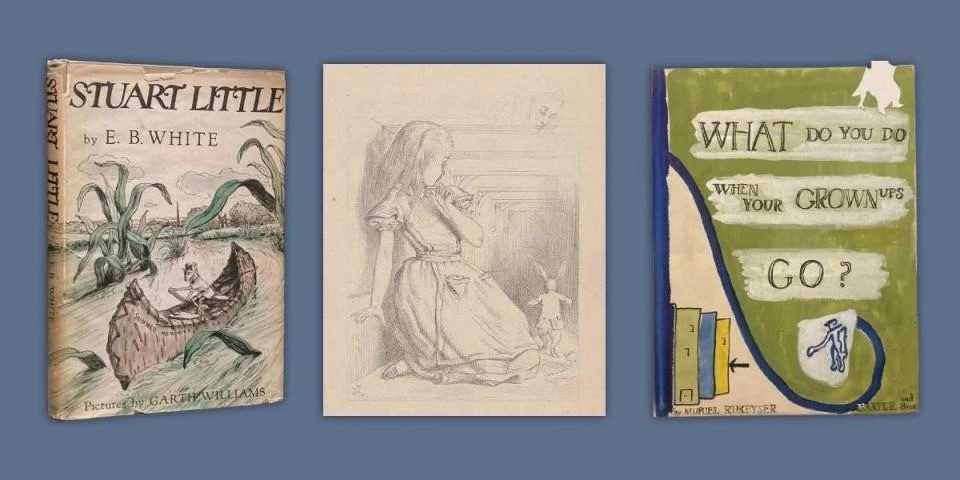 nypl's tweet photo. Did you know The New York Public Library holds a vast collection of rare children’s books, unique manuscripts, and original artwork?  

Many of these treasures are preserved in the Katharine J. Rayner Special Collections Wing.  

Learn more: https://t.co/OxtYUityxM https://t.co/NwELZoeLx8