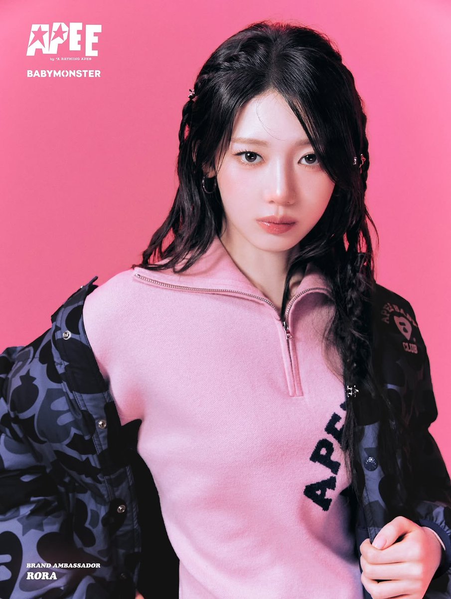 2dain_b's tweet photo. APEE x BABYMONSTER FALL 26 COLLECTION
💜🩷

#RORA #로라 #ローラ #李茶仁
#BABYMONSTER #베이비몬스터 https://t.co/z84bpm2KI3