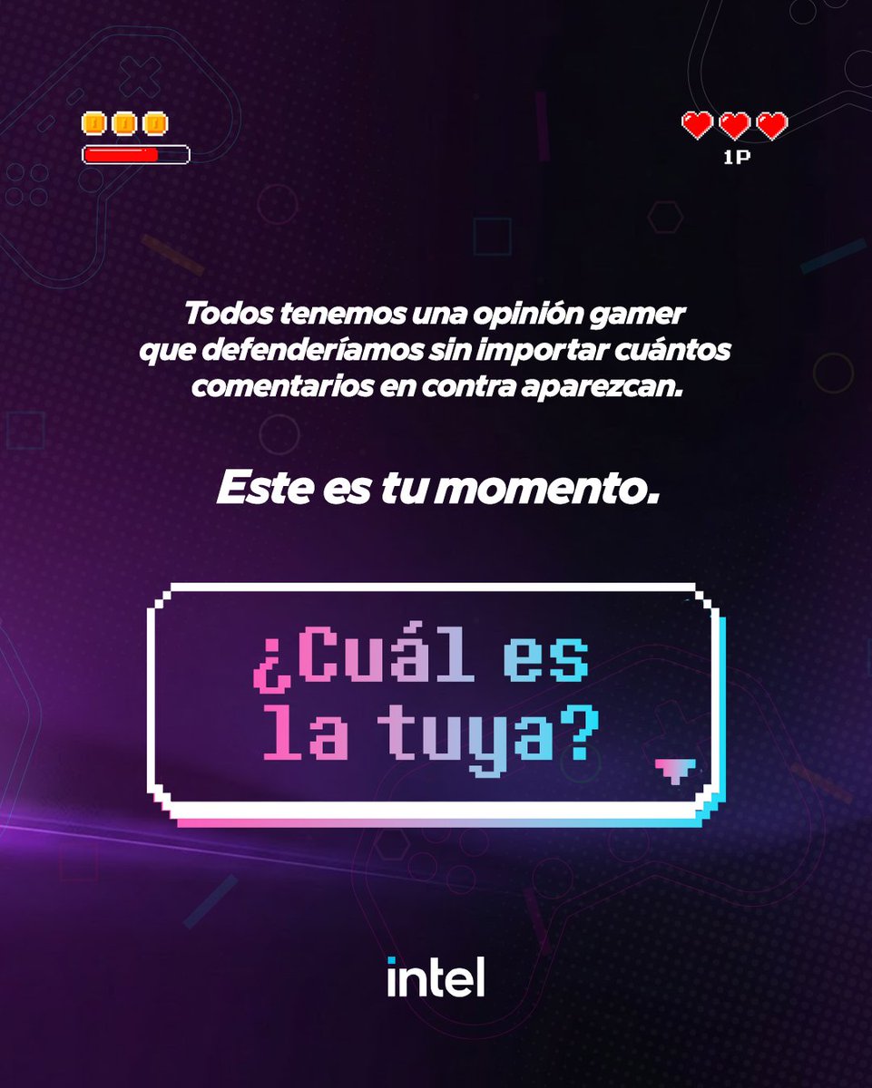 intel_la's tweet photo. Todos tenemos una opinión gamer que defenderíamos sin importar cuántos comentarios en contra aparezcan. 👀🎮

Este es tu momento. https://t.co/Yx0yZqXG77