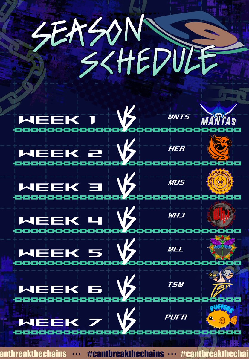 TeamSleepMissed's tweet photo. @ARCTheLeague season 2 has arrived! Roster reveal incoming... Chain 9 is locked in.🤫#cantbreakthesechains #ChainAndAura https://t.co/75eCfzwhkx