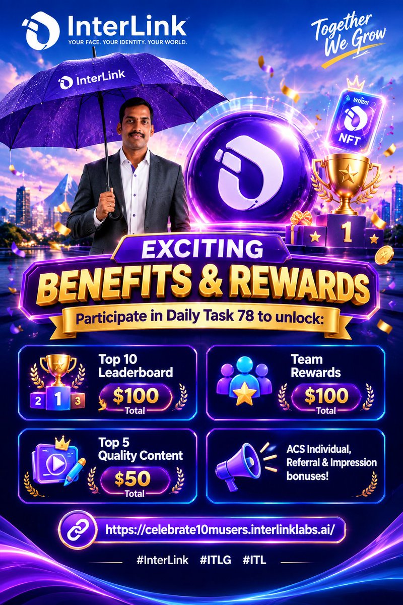 NaiduDhana63908's tweet photo. β¨ Celebrate success with InterLink and unlock amazing rewards! ππ Dance your way to the top and claim your share of the prize pool
#InterLink #ITL #ITLG #DailyTask78 #Rewards #NFT #Leaderboard #Success https://t.co/4Ho3MTBAzL