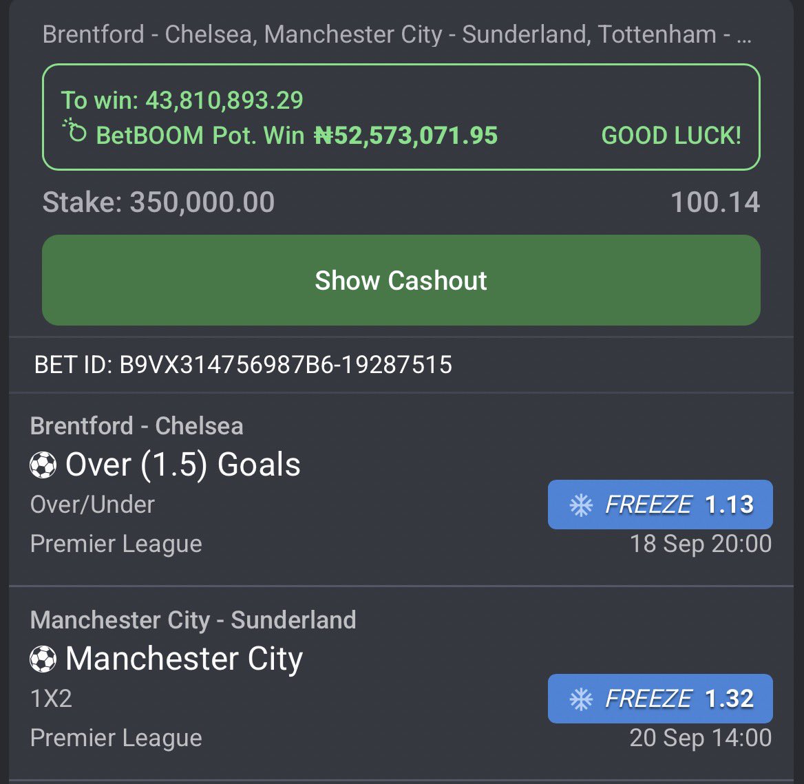 LouieDi13's tweet photo. 100, 25 &amp; 5 ODDS ⚽️⚽️
#Bet9jacode: 5RZ8L99, 5RZ8MD6, 5RZ8N6F
🔞🔞 https://t.co/AXVkv4O9qG