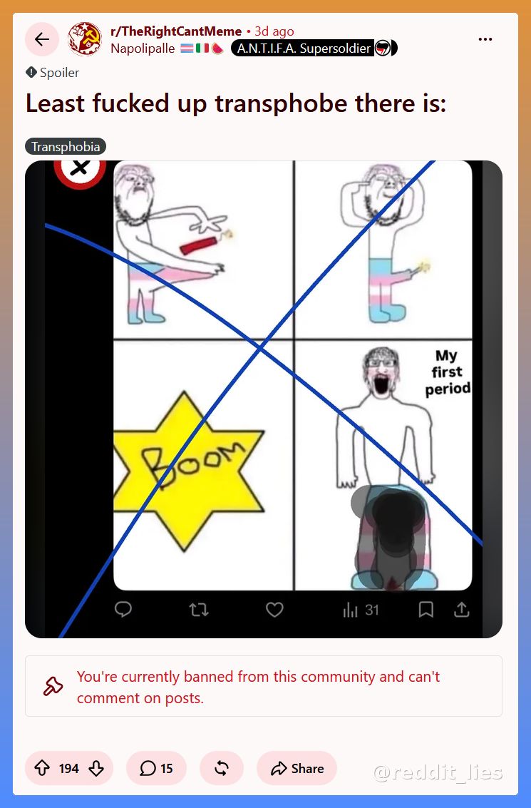 reddit_lies's tweet photo. The people that mock Charlie Kirk's assassination have a lot to say about this comic. https://t.co/lBznkJw80D