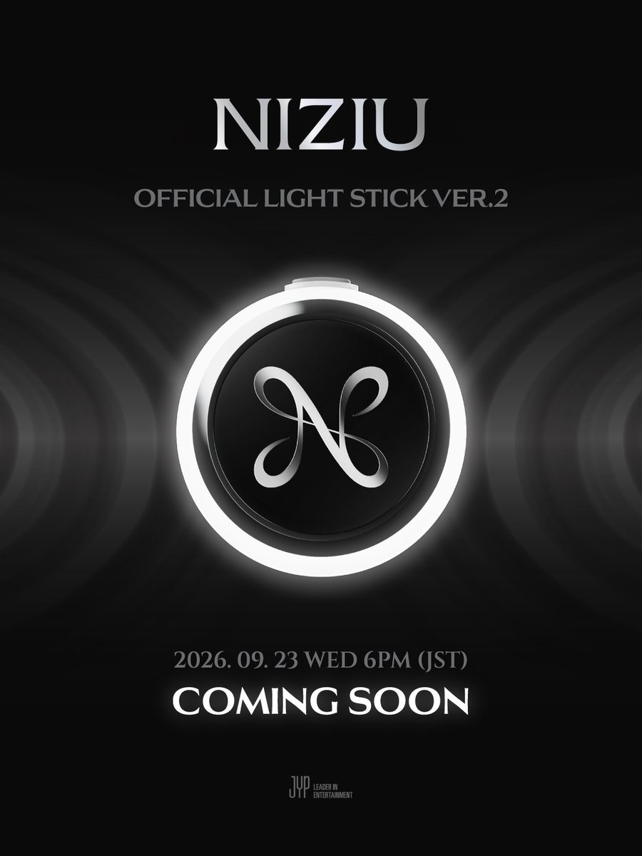 NiziU__official's tweet photo. NiziU OFFICIAL LIGHT STICK VER.2

2026.09.23 WED 6PM (JST)
✦Coming Soon✦

#NiziU #ニジュー #WithU
#NiziU_LightStick_Ver2 https://t.co/rWdGsBqLdB