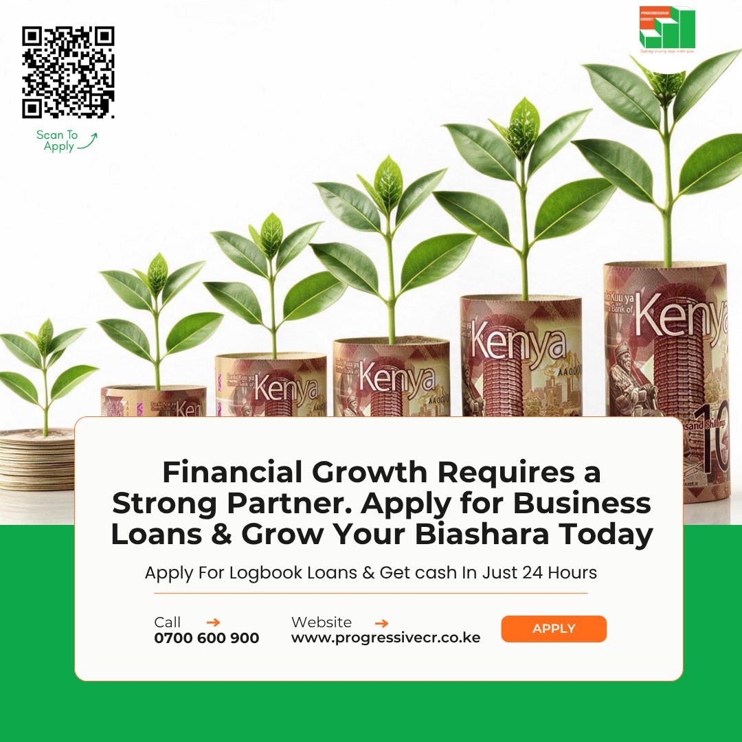 progressivecrke's tweet photo. Financial growth requires a strong partner. Apply for Business Loans at Progressive Credit today and get cash in just 24 hours.
Call us on 0700 600 900 or visit https://t.co/BhjdjwdGLi
#ProgressiveCredit #QuickFlexibleLoans https://t.co/sP4jMIH1LD