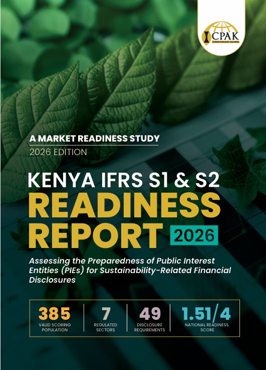 Lybraconsult's tweet photo. If you're at a Public Interest Entity in Kenya, this matters: @ICPAK_Kenya just launched the IFRS S1 &amp; S2 Readiness Report. Most organisations want to comply — few are equipped to yet. 385 surveyed, score 1.51/4. 
@Lybraconsult can help you close that gap. 
#IFRSS1 #IFRSS2 https://t.co/IctAyDflvi