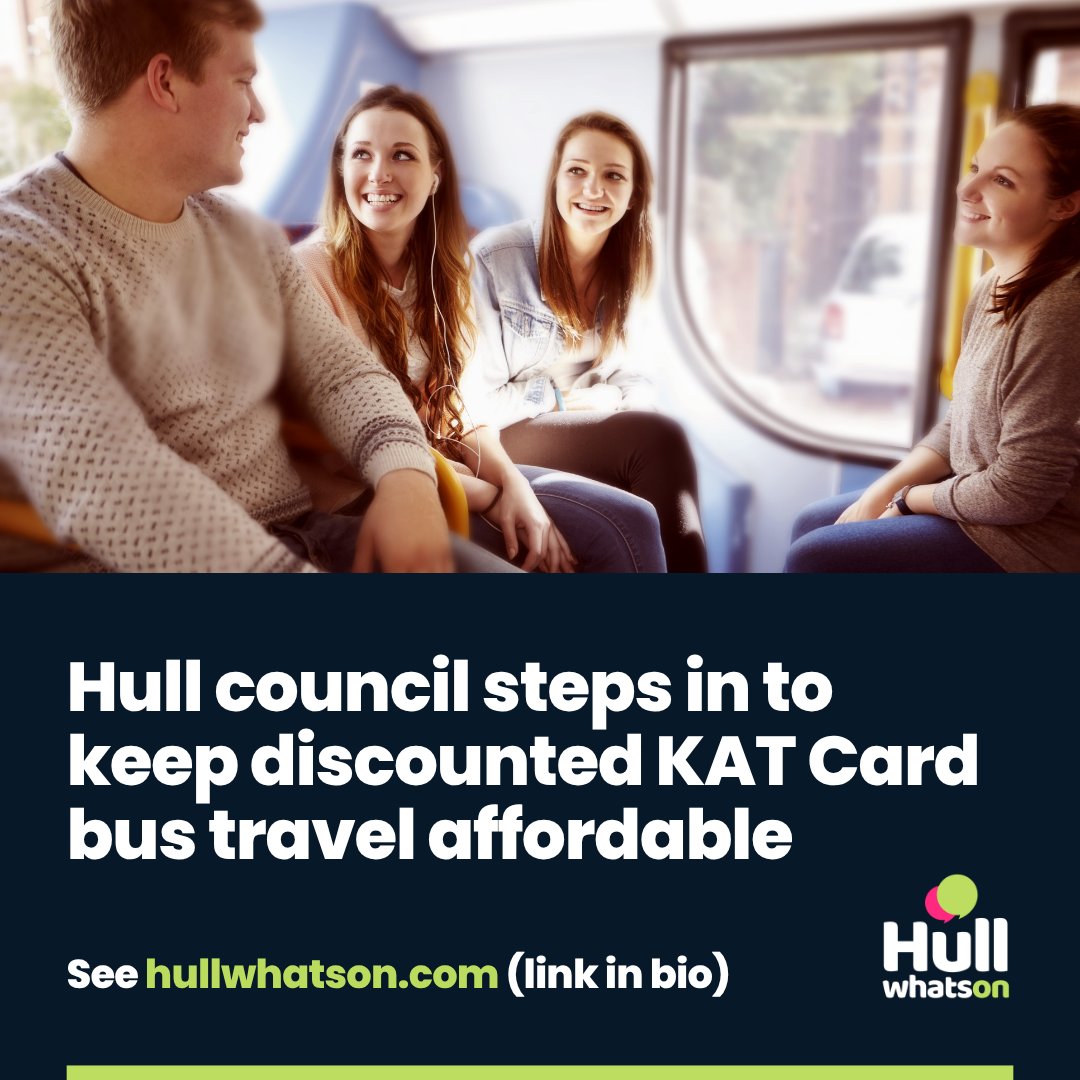 HULLwhatson's tweet photo. Hull City Council has announced it is increasing the amount of funding it puts towards a popular weekly discounted bus ticket for young people in the city.

See website or 👉 https://t.co/N18xdEkUA4 https://t.co/JPIq20DvUL