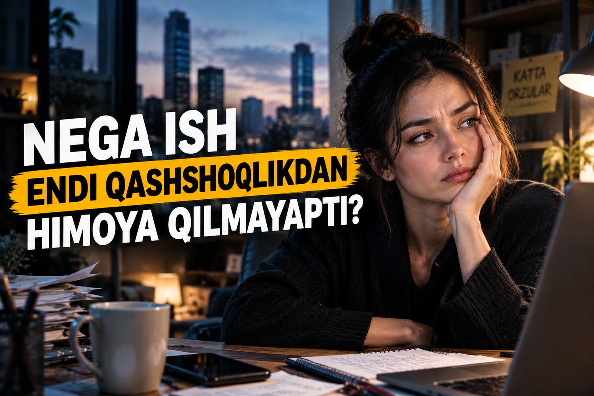Fazo_tv's tweet photo. Nega ish endi qashshoqlikdan himoya qilmayapti?

«Ko‘proq ishlasang — ko‘proq boy bo‘lasan» degan formula endi ishlamayapti: moliyaviy xavfsizlik chegarasidan qanday va nega chiqib qoldik?

Batafsil👉 https://t.co/XUUF00gEkl

#ish #mehnat #qashshoqlik #work #job #poor #money #pul https://t.co/fdlizuh4on