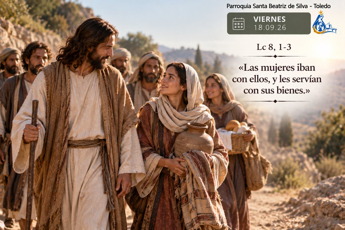 StaBeatriz's tweet photo. #ImagenDelDía 18.09.2026
#EvangelioDelDía Viernes de la XXIV semana del tiempo ordinario Lc 8,1-3 https://t.co/QTmUkznGw0