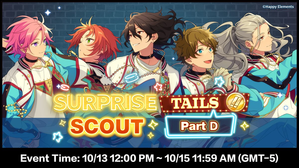 enstarsmusic_EN's tweet photo. ✨Revival! SURPRISE SCOUT: TAILS (Part D&amp;E) will start soon!

This Scout is exclusive to units in SURPRISE SCOUT: TAILS. At least 2 cards in SURPRISE SCOUT: TAILS (Part D&amp;E) are guaranteed in one 10-Scout. https://t.co/WOJbX8Ohes