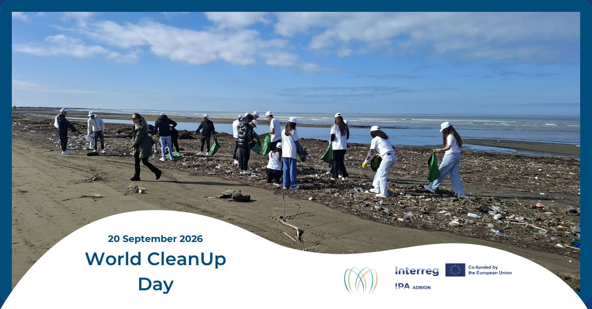 INTERREGADRION's tweet photo. 🌍 Cleaning Our Region Together: Actions from IPA ADRION projects

Today is #WorldCleanupDay! At IPA ADRION, we turn environmental ambitions into hands-on action. Our coastal zones and habitats aren't just scenery—they are vital ecosystems that protect biodiversity and stabilize our future.

Through youth mobilization and community collaboration, our projects lead cleanups, circular solutions, and practical workshops across the Adriatic-Ionian region:

#JOINABLE, #ADRIPLAST, #BLUECIRCLE, #PREBIODUNES, #SAMESEA, #TETHYS4ADRION

👉 Read how these projects drive change: https://t.co/NeCFfFhJnh

Together, we turn local cleanups into lasting solutions for healthier ecosystems.

#IPADRION #Interreg #CleanUpDay