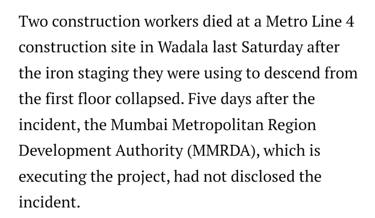 CratersOfMumbai's tweet photo. MMRDA leadership needs to take a class in ethics and integrity @DrSanMukherjee https://t.co/MPS5RuIgS4