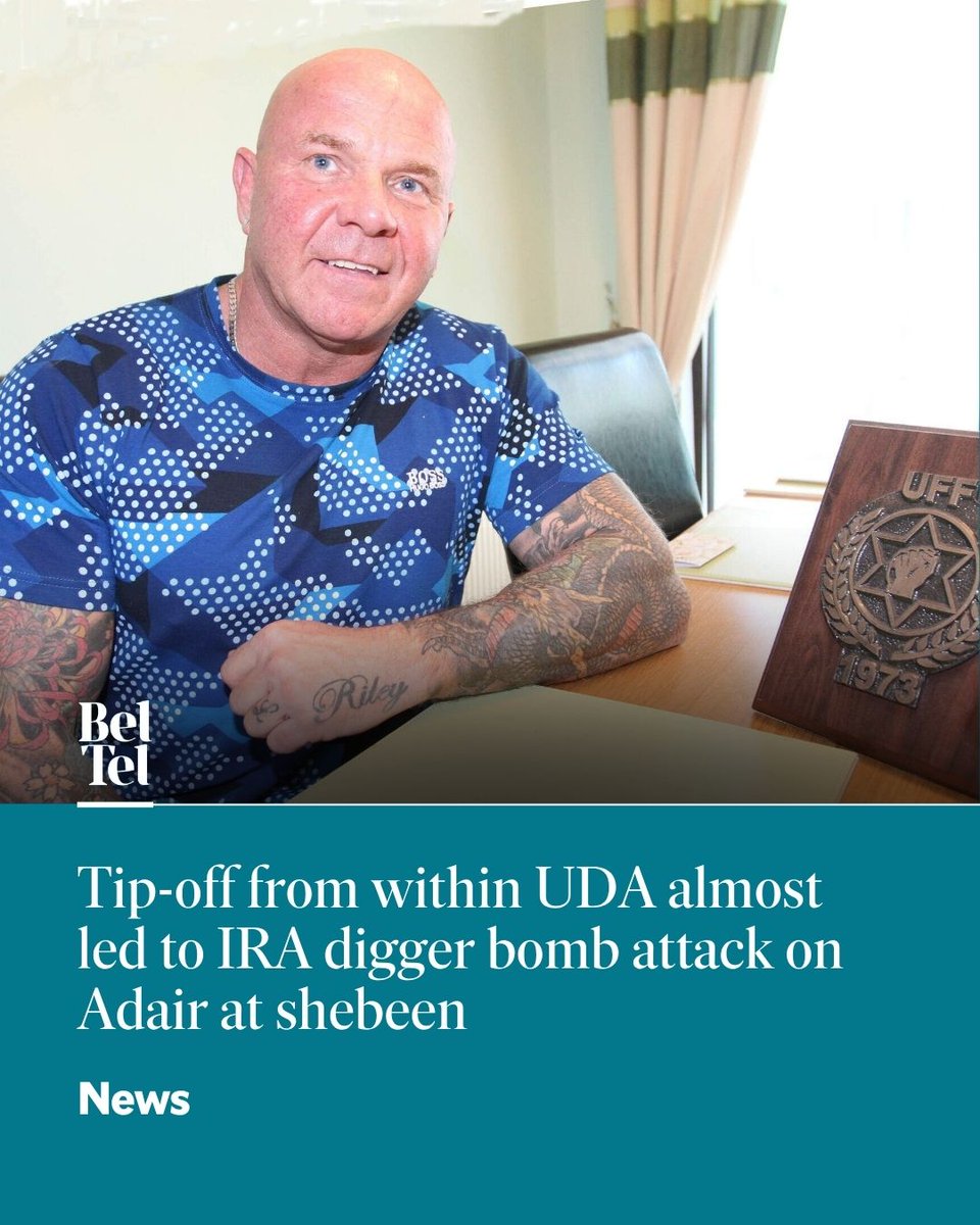 BelTel's tweet photo. A tip-off from someone within his own organisation almost led to the IRA launching a digger bomb attack on a UDA shebeen frequented by Johnny ‘Mad Dog’ Adair.
The claim is included in a book by historian and author Aaron Edwards.
https://t.co/cSM5DZ682v https://t.co/cwMaIYpsZi