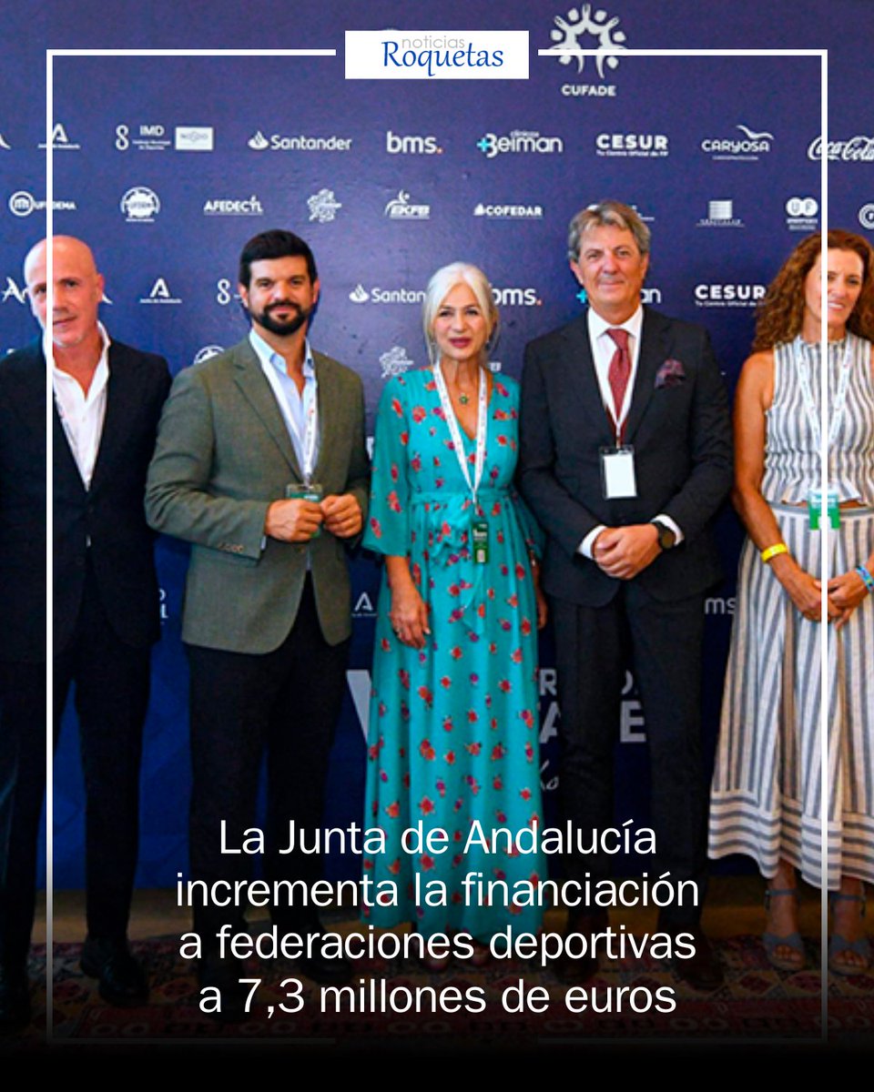 RoquetasEdOn's tweet photo. 🏅 La Junta de Andalucía eleva a 7,3 millones de euros la financiación a las federaciones deportivas, un 30% más que en 2019. Desde ese año, la inversión en deporte federado alcanza los 53,5 millones. #Andalucía #Deporte https://t.co/VeO3M9ExBe https://t.co/XQKzUPlzo7