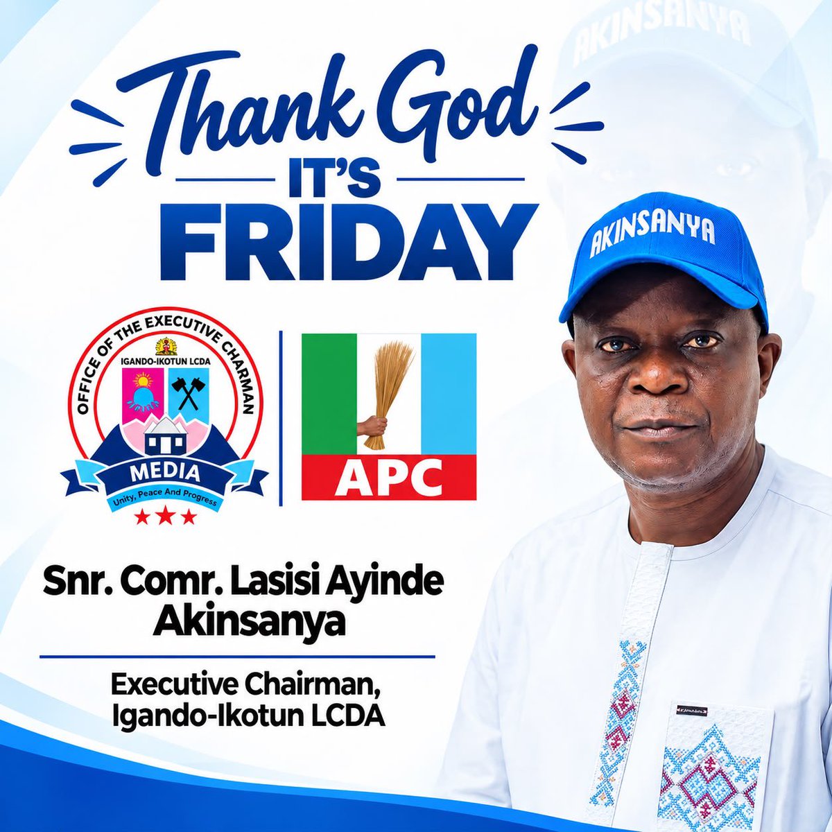 Igandoikotun's tweet photo. Happy Friday! Have a peaceful, refreshing and enjoyable weekend.

#thankgoditsfriday #lasisiakinsanya #igando #ikotun https://t.co/ad3cLAfxZh