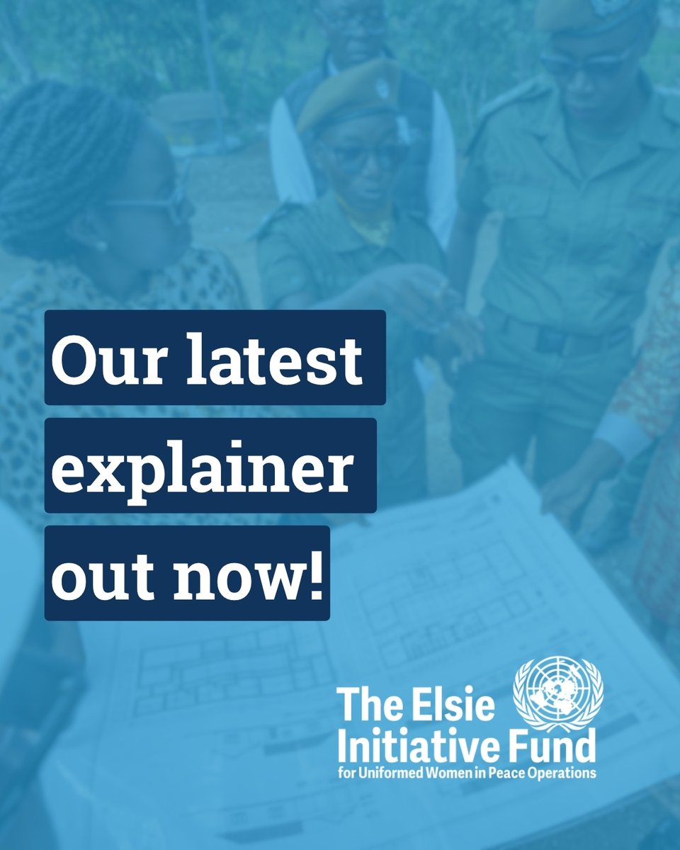 ElsieFund's tweet photo. Need a quick summary of the Fund's report on infrastructure and peacekeeping?

Our latest explainer: 'Why infrastructure matters for women in peacekeeping' is now online👇
🔗https://t.co/2WtU4a1owZ
⏳4min

#InvestInPeace #ElsieFund @UNPeacekeeping @UN_Women https://t.co/7ceMxteBDo
