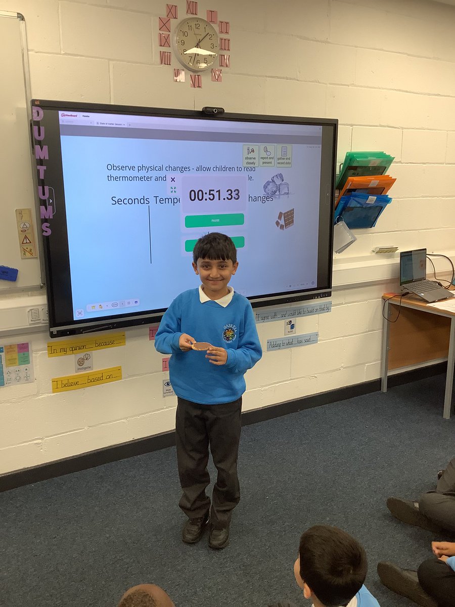 Gaskell_LKS2's tweet photo. 4C and 4H have been learning about changing states. We have been melting chocolate to see what happens when a solid is heated. @GaskellPrimary @GaskellScience https://t.co/j08F0mwGjD