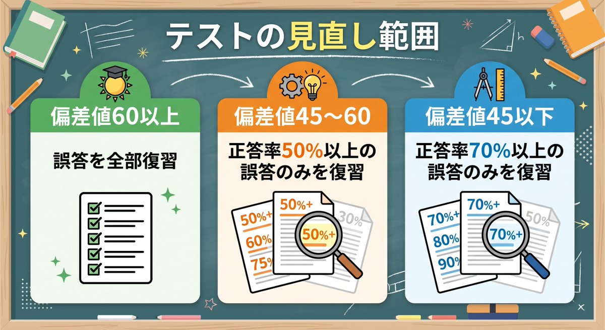 TokyoSapi_PaPa's tweet photo. テストや問題は、見直してはじめて学力向上に貢献するもの。誤答を全て見直すのが理想なんだけど、現実的にはなかなか。この前のSOみたいに、半分の点数も取れないようなテストの見直しは、正直しんどい…

偏差値帯や誤答の量に応じて負担感を考慮しつつ、見直し範囲を調整するべきなんだろうな🤔 https://t.co/fizHEpESq8