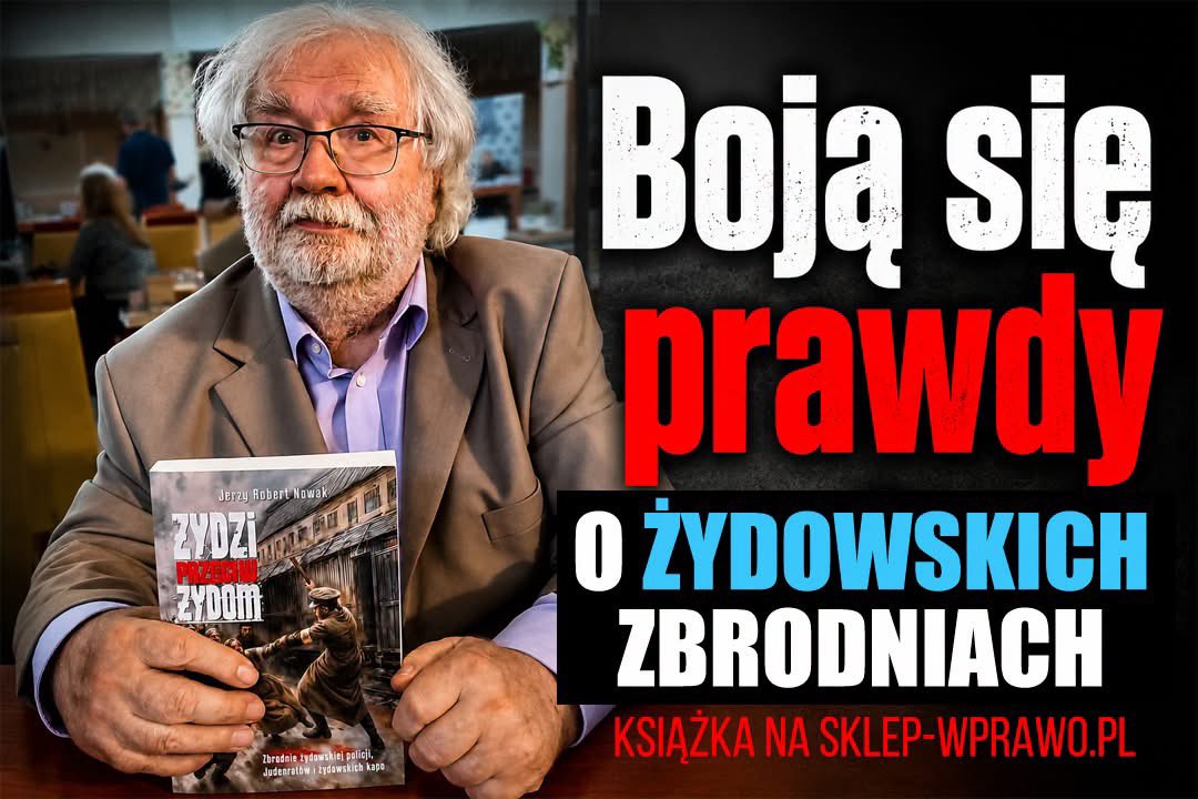 jacekmiedlar's tweet photo. CHCIELI, ŻEBY TA KSIĄŻKA ZNIKNĘŁA. NIE UDAŁO SIĘ! ZNÓW ZE MNĄ PRZEGRALI.

Najwyraźniej są książki, których nie powinno się czytać. Są świadectwa, o których lepiej nie mówić. I są fakty, które nie pasują do wygodnych schematów stosowanych przez światowe i syjonistyczne żydostwo

Stowarzyszenie „Nigdy Więcej” podjęło działania zmierzające do wycofania ze sprzedaży wydanej przeze mnie książki „Żydzi przeciw Żydom” prof. Jerzego Roberta Nowaka.

Jako wydawca odpowiedziałem stanowczo.

W swoim oświadczeniu wskazałem na paradoks tych działań: w imię walki z antysemityzmem próbowano – w mojej ocenie – doprowadzić do cenzurowania publikacji przywołującej także świadectwa samych Żydów.

Świadectwa ludzi, którzy na własne oczy obserwowali rzeczywistość getta łódzkiego i warszawskiego. Widzieli jak Żydzi mordowali i prowadzili na śmierć swoich współziomków. Relacje opisujące przemoc jednych Żydów wobec drugich, udział w prowadzeniu ludzi na śmierć oraz dramatyczne historie związane z Sonderkommando!! To fakty!

Próba usunięcia książki zakończyła się niepowodzeniem. Książka pozostała w sprzedaży, a przede wszystkim jest dostępna u mnie, czyli bezpośrednio u wydawcy: 
https://t.co/g68VAKNtBi

„Żydzi przeciw Żydom” prof. Jerzego Roberta Nowaka podejmuje jeden z najbardziej niewygodnych tematów dotyczących Zagłady: postawy Żydów wobec innych Żydów w warunkach niemieckiego terroru i systemu eksterminacji.

To książka dla czytelników, którzy chcą sięgać do źródeł, świadectw i argumentów oraz samodzielnie wyciągać wnioski. To książka dla ludzi, którzy nie poddają się propagandzie kłamców i kierowników „przedsiębiorstwa Holocaustu”.

🔥 Skoro próbowano doprowadzić do jej wycofania, tym bardziej warto sprawdzić, co właściwie znajduje się na jej kartach.

👉 Przypomnę. Książkę znajdziecie w moim sklepie.

To kolejna porażka ze mną środowisk żydowskich i okołożydowskich.