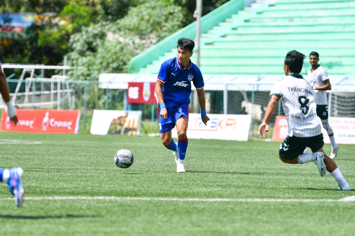 bengalurufc's tweet photo. 4️⃣ goals on the board, 3️⃣ points in the bag. 

The #BlueColts put on a perfect performance against FC Real Bengaluru in their second game of the #KSFASuperDivision at the BFS. 🔵

#WeAreBFC #FCRBFC https://t.co/ROlC4FtrMZ