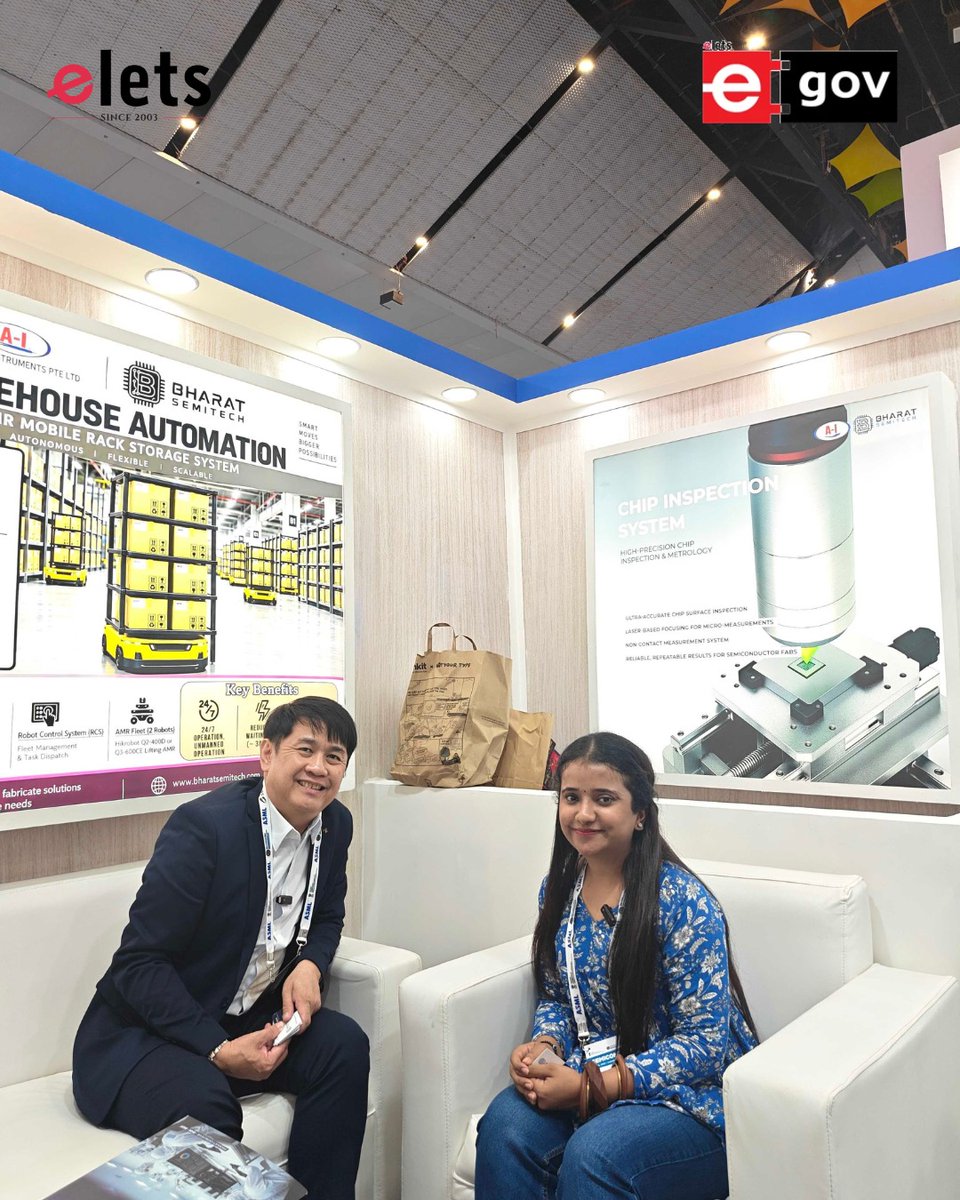 eletsonline's tweet photo. Glimpses from @eletsonline's on-ground coverage of #SEMICONIndia2026

From 17–19 Sept at Yashobhoomi, New Delhi, our team explored cutting-edge semiconductor technologies and spoke with industry leaders shaping India’s semiconductor ecosystem.

#Semiconductors #IndiaSemiconductor https://t.co/i7n25iHqw4