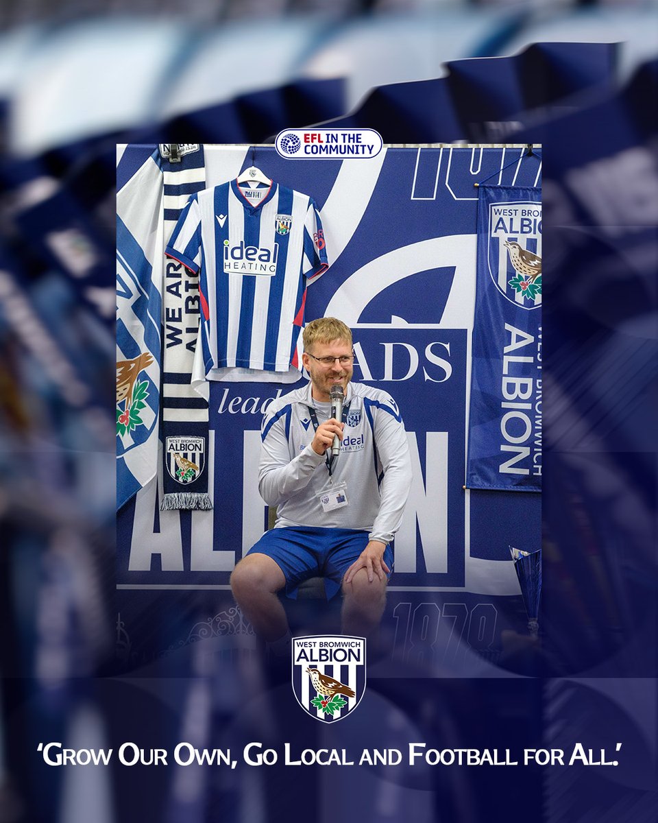 EFL's tweet photo. A new chapter for @WBAFoundation 💙

The Albion Foundation has launched its new strategy, built around three key pillars: Grow Our Own, Go Local and Football for All.

A clear vision for continuing to make a difference across the local community. 👏

#EFLintheCommunity https://t.co/CnQBd6wvG1