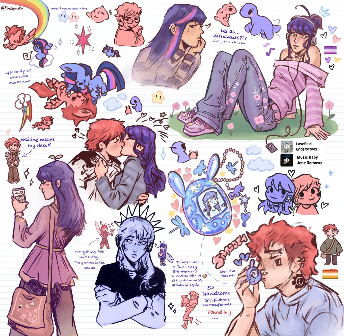 TheSpaceRae's tweet photo. more of the Caitvi college au with a glimpse into Caitlyn’s mind ✏️ https://t.co/HL2sAe61Tq