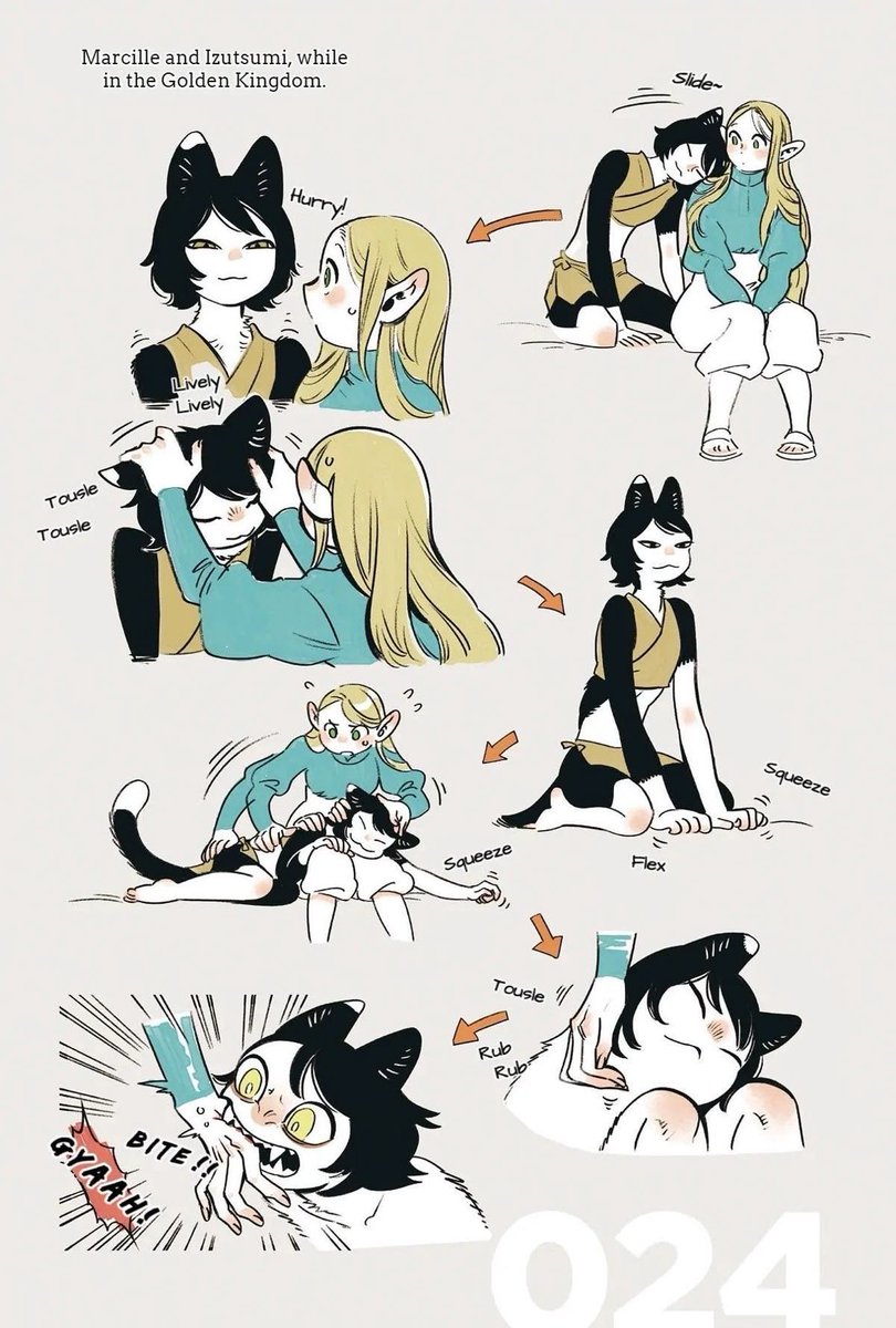 withayellowcape's tweet photo. A lot of my tv world ideas come from dungeon meshi 

This is a typical battat and pluey interaction https://t.co/675d1Ga9YF