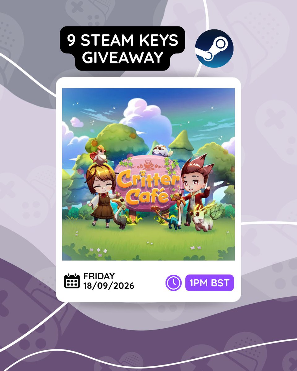 GamesAid's tweet photo. We are giving away 9 keys for Critter Cafe LIVE on Twitch right now!! 😼

https://t.co/Kpmbz8wAX2 

#twitch #giveaway #steamkey #codes #keys #gamekeys #steamkeys #gamesaid https://t.co/W4St1KoUPG