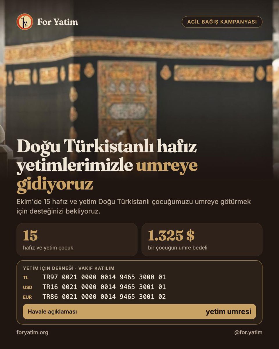 mosquesty's tweet photo. Cumamız mübarek olsun! 

İnşallah hafız  15 doğu Doğu Türkistanlı yetimimizi umreye götürme niyetiyle yola çıktık. Siz  de bu hayra destek olmak isterseniz; 🌹 

Cumadır çok salavat getirelim, çok sadaka verelim. Allah razı olsun! https://t.co/8ZCQlPF174