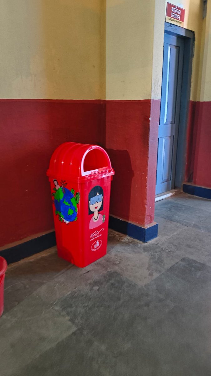 KPasighat's tweet photo. Colour-coded dustbins for different types of wastes installed in the school building https://t.co/huJTgE0zuY