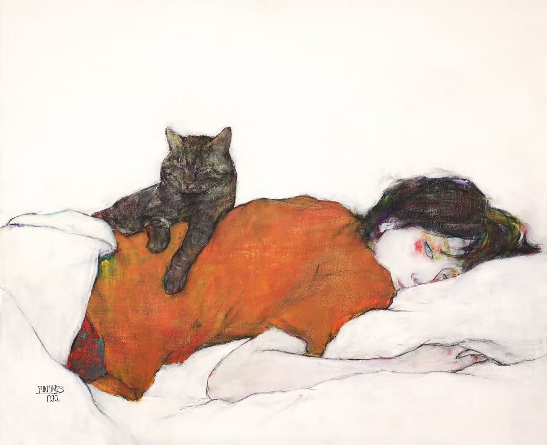 kittenowns's tweet photo. 分享一幅觉得很好的画，不知道这位作者有没有推特账号 https://t.co/7kVwB0No1H