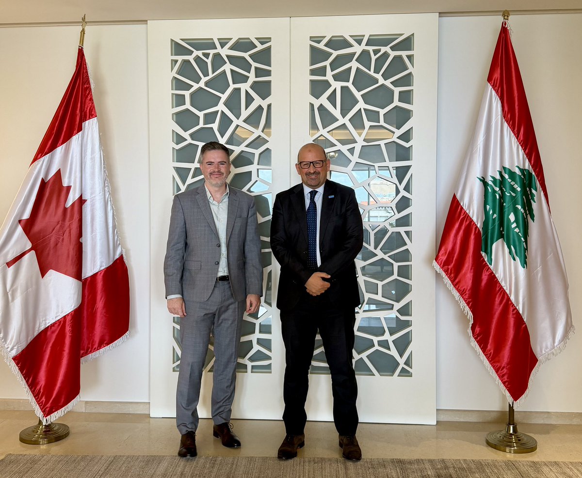 DrAhmedZouiten's tweet photo. Honored to meet H.E @Greg_Galligan Ambassador of #Canada 🇨🇦 in #Lebanon 🇱🇧

We exchanged about the Health needs in Lebanon and explored possible cooperation avenues in support to the health sector in Lebanon.

I look forward to our collaboration in advancing #UHC and #Health4All. https://t.co/Jsb9LSXmhb
