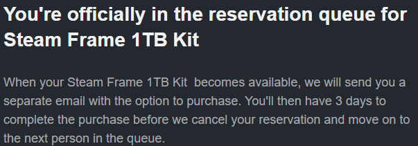 coateoeaeo's tweet photo. @HardwareSteam this is confirmed false by me and my friends. im in the reservation queue, but that link tells me im in the waitlist. three of my two friends didnt get an email at all, the link told them theyre in the waitlist, but when they asked steam support, they were told reservation queue https://t.co/UjhiLvOqnX