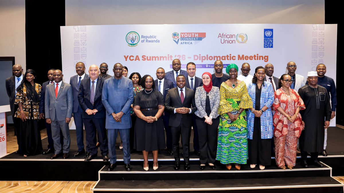 RwandaYouthArts's tweet photo. Today, Minister @jnabdallah and MoS @UstaNcusta of @RwandaMFA, together with MoS @XandrineUmutoni, Acting @UNRwanda Resident Coordinator @FatmataLSesay, and ED Yann Gwet of @YouthConnektAf, convened a briefing meeting with African Ambassadors and representatives of diplomatic missions in Rwanda.

The meeting focused on strengthening collaboration, participation, and organization of delegations ahead of the #YouthConnekt Africa Summit 2026, scheduled to take place in November in Kigali.

#YouthConnekt2026 #YCAS2026