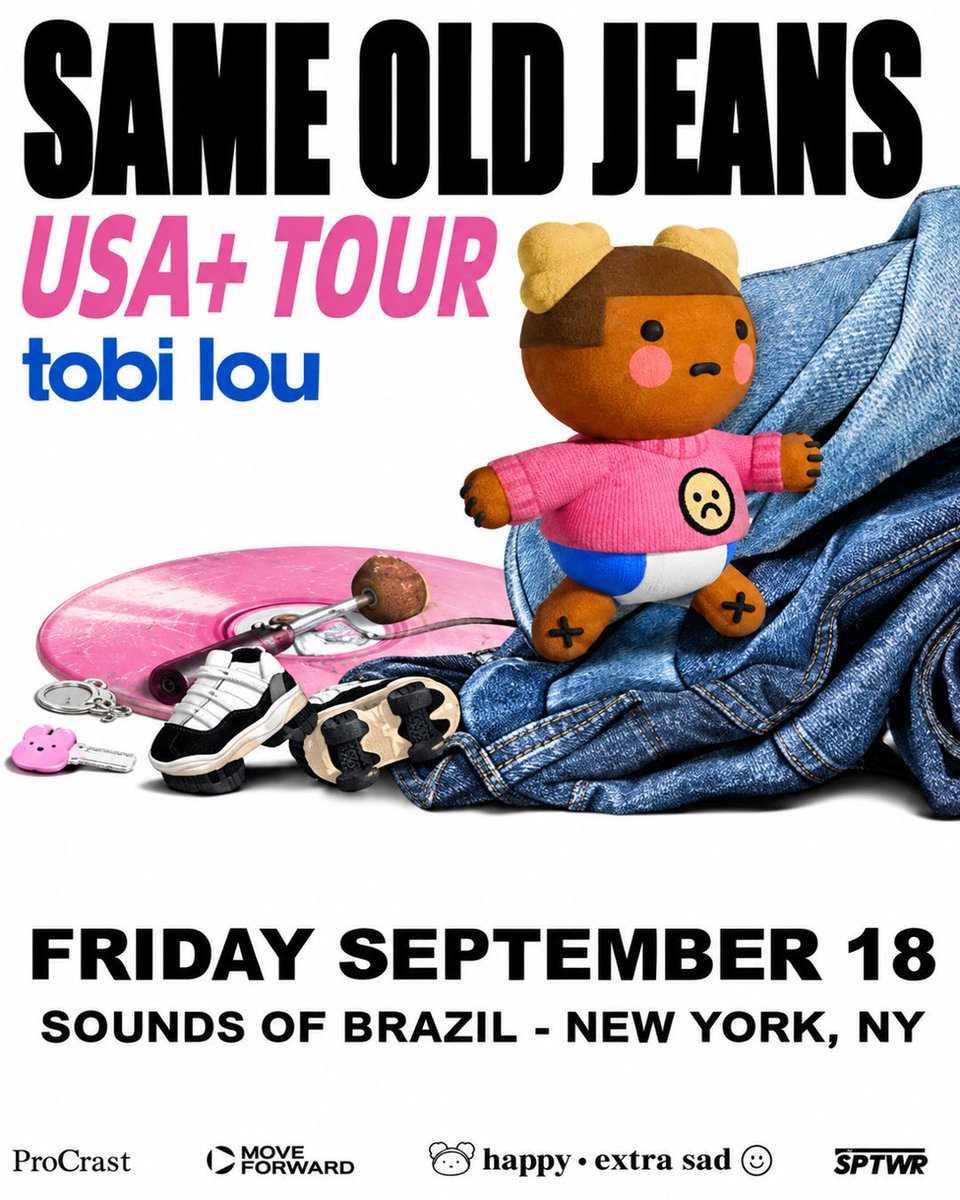 baragendanyc's tweet photo. Tonight at 7:00 PM @sobs!
@tobilou brings the Same Old Jeans Tour to Manhattan, showcasing the colorful, genre-blurring sound that has made him one of hip-hop's more unconventional independent artists.
#NYCHipHop #NYCEvents #HipHopEvents #BarAgendaNYC https://t.co/NvppsEHfAO