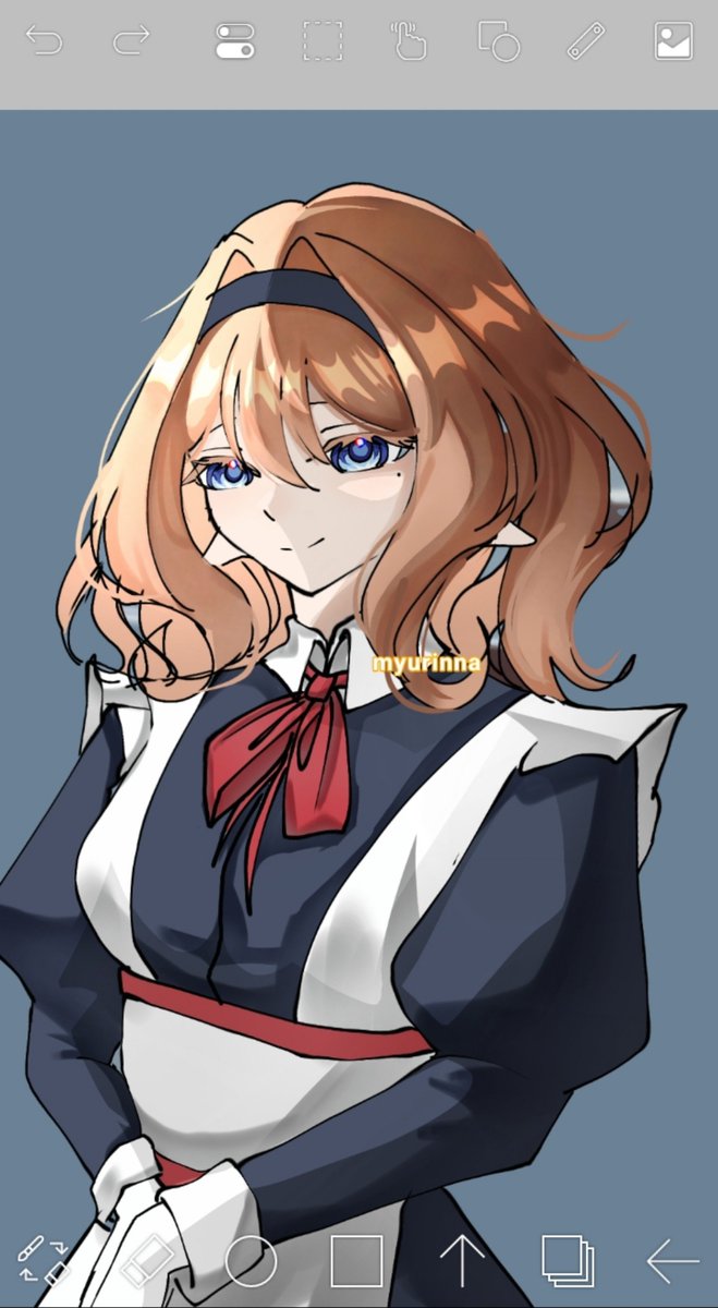 myurinna's tweet photo. Maid #artㅤㅤㅤㅤ #WIPㅤ #digitalartㅤㅤㅤㅤ https://t.co/e5gQpuZ2UF
