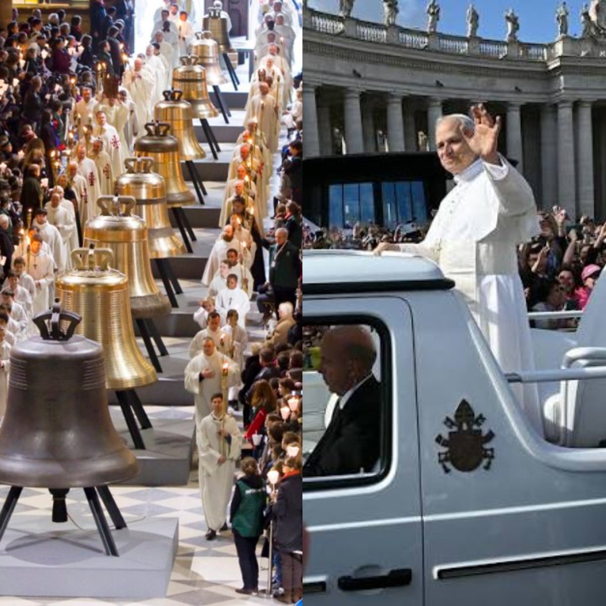 CatholicArena's tweet photo. FRANCE 🇫🇷 

Church bells will ring out continously across France as Pope Leo XIV makes his way through the streets of Paris in his popemobile next week https://t.co/fsQxLnl6xA