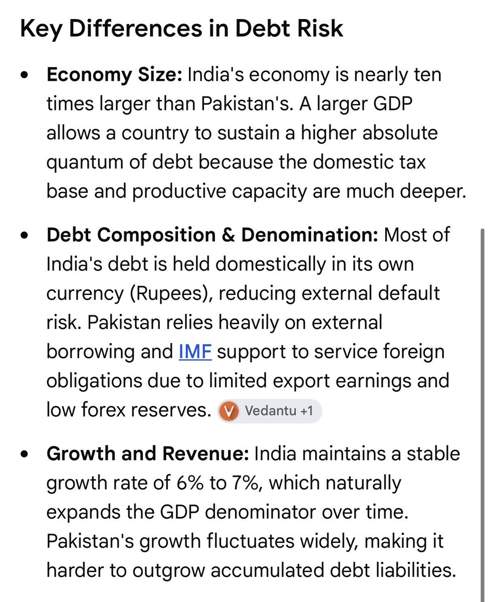 SunVI0l's tweet photo. @AaishaaSoomro Hello Madarsa Chaap
Forex Reserve: 
India: $ 600 Billion
Pakistan: $ 8 Billion. 

On the debt, see that attached image. 
The problem is some Indians are supporting you because they hate Modi - who is the most loved Indian Politician and PM ever. https://t.co/dhro7Zcy5D