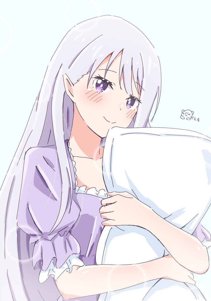 kaedemarine's tweet photo. 湯上がりエミリアたん落書き https://t.co/ZYwBxtCea7