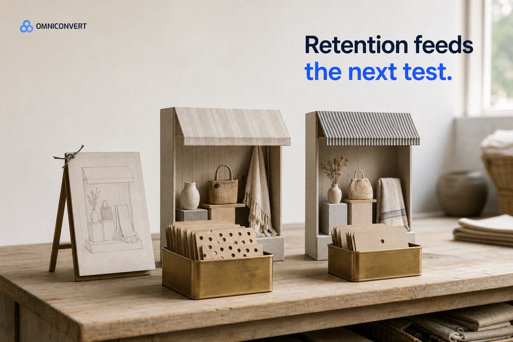 Omniconvert's tweet photo. When did a test last change because retention told you something? If you can't name it, you're running three good programs that don't compound. Nexus tells you which customers were worth keeping, so you know what's worth testing next. https://t.co/DSa9Bg8joI