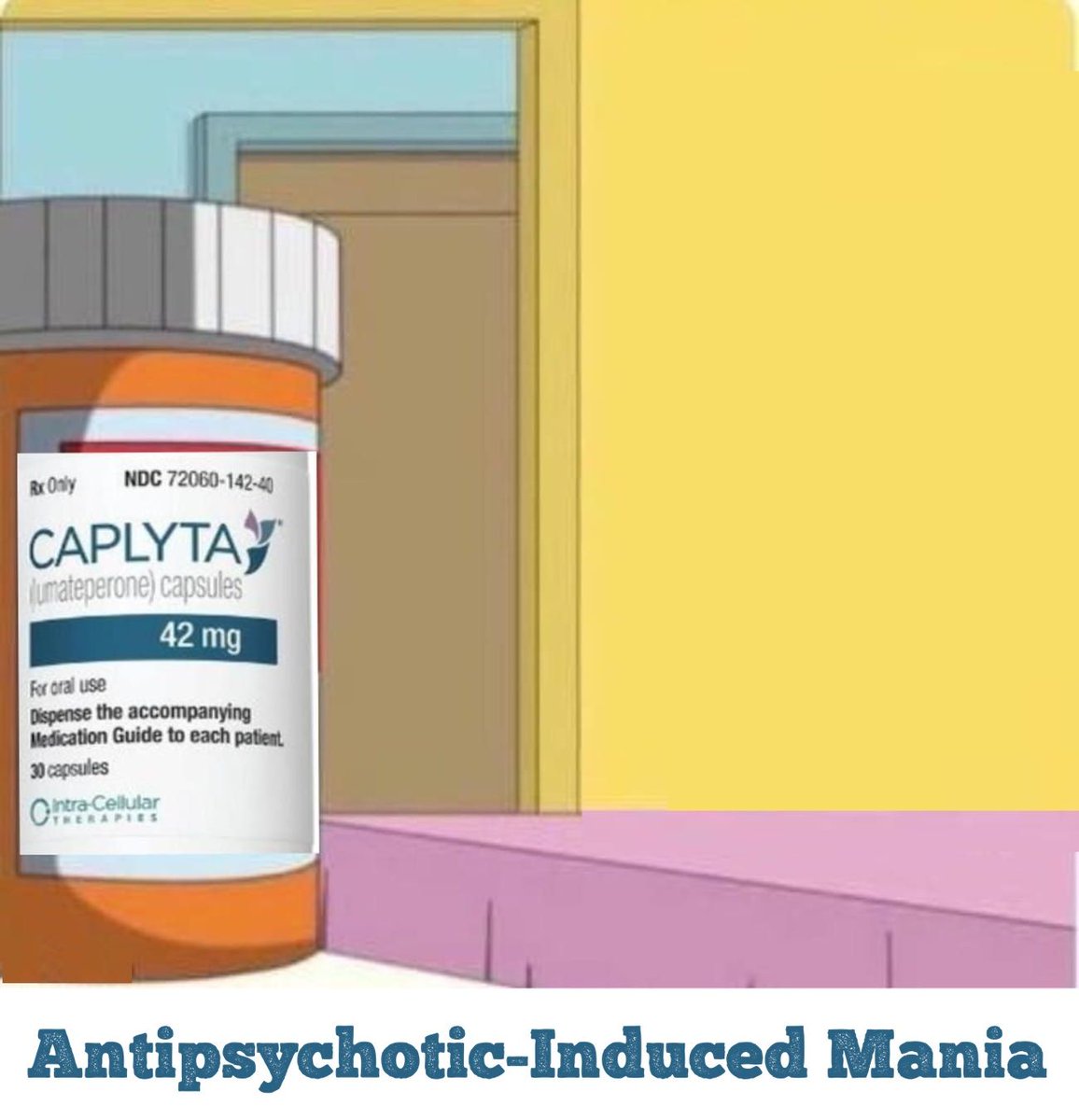 chrisaikenmd's tweet photo. Here's the first case reports of mania on lumateperone (Caplyta).

Learn which antipsychotics are most linked to this rare reaction:
https://t.co/A5rbIwIuN5 https://t.co/ecbVTr91Ka